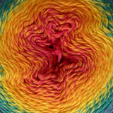 Variegated Fiddlesticks Eddy 4ply yarn for scarves, shawls, and summer tops.