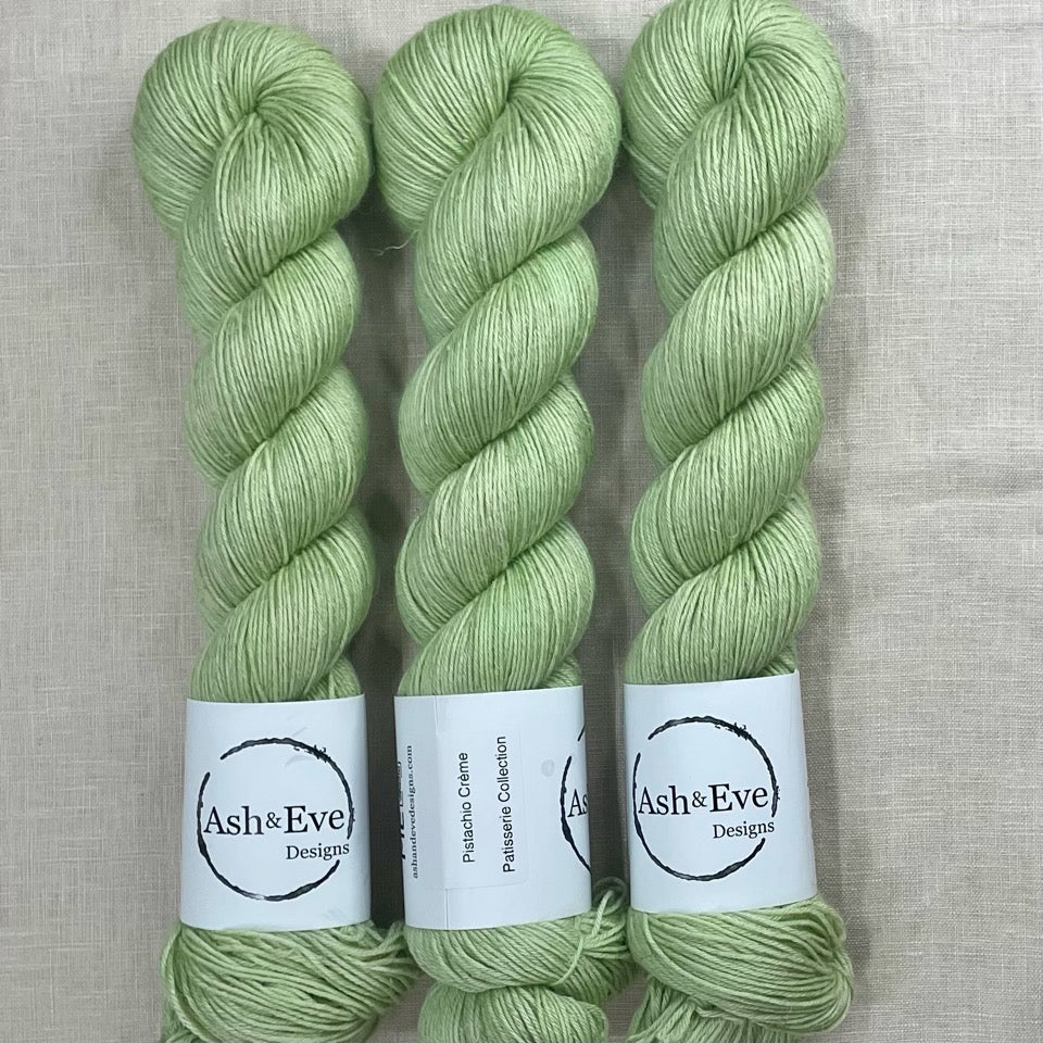 Pistachio Creme Ash & Eve Merino Linen Yarn Collection | Online Yarn Shop Australia