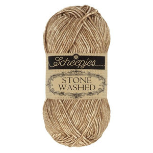 Scheepjes Stonewashed cotton acrylic blend yarn in 804 Boulder Opal. Available online or in store at Samford Valley yarn shop. Yarn suitable for crochet and knitting patterns. Sport weight yarn in a range of colours. Learn to knit or crochet with us. Make garments, baby blankets, amigurumi, mosaic crochet with Scheepjes Stone Washed. Perfect yarn for Mobius Girl Marguerite blanket and Attic 24 ripple blanket.