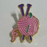 Fun Enamel Knitting Pins / Brooch