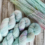 Spring Posy - NNK Fingering weight 4 ply Merino Silk Cashmere.  Perfect for garments, accessories, shawls, wraps, scarves. Knitting and crochet.  Learn to knit and learn to crochet with this luxury yarn.