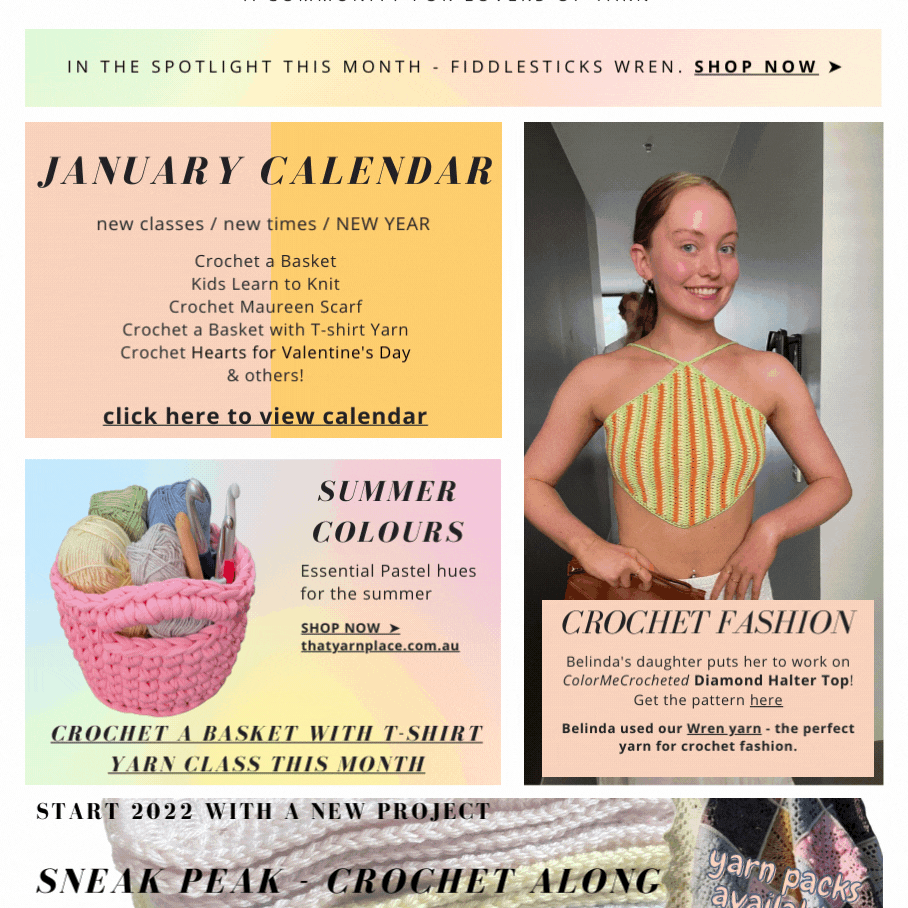 🧶New Classes / New Times / New Year 🧶