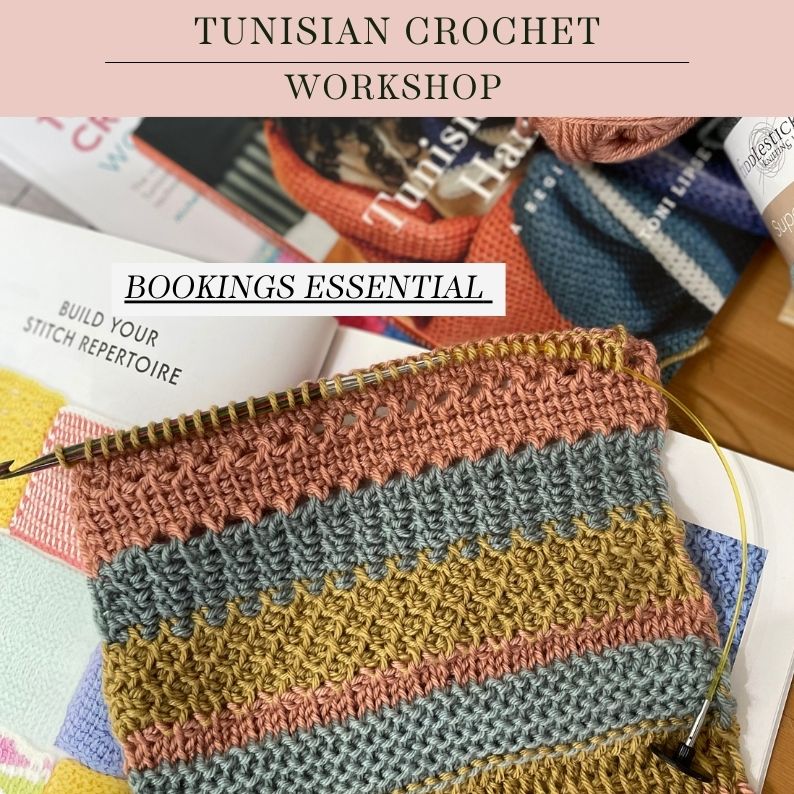 EOS SALE / Tunisian Crochet Workshop / Knits for Charity / Rug Workshop / CAL / NEW Yarns