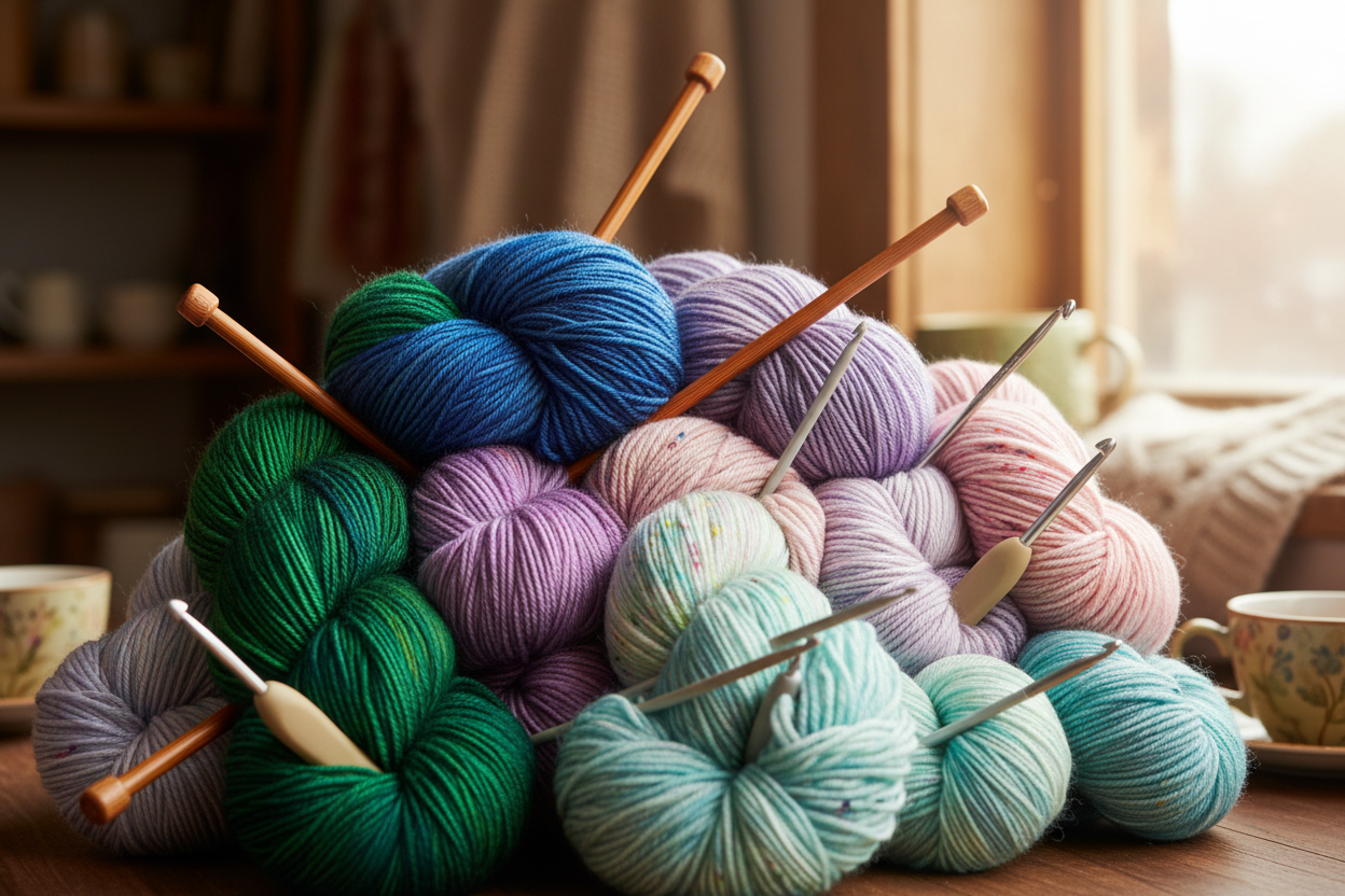 Discount yarns, knitting needles and crochet accessories on sale at That Yarn Place.