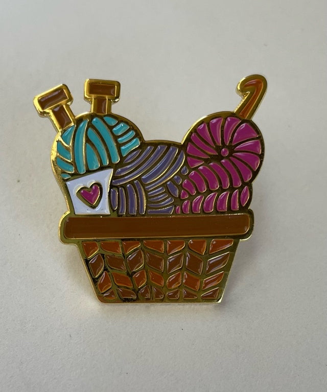 Fun Enamel Knitting Pins / Brooch