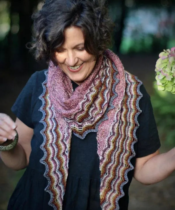 Truly Myrtle Anna’s Dance Shawl in Multicoloured Pink, Blue, Brown