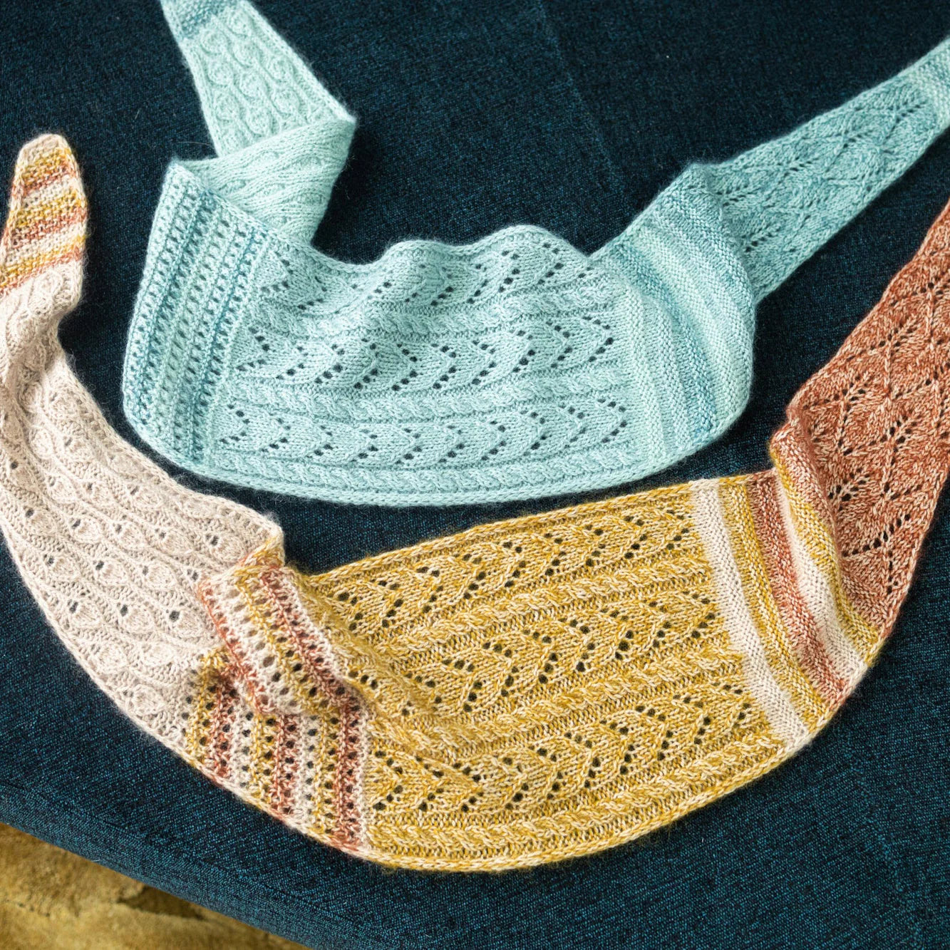 Glowhair Frost Scarflette design by Stephen West used in a guided Maker’s Club workshop