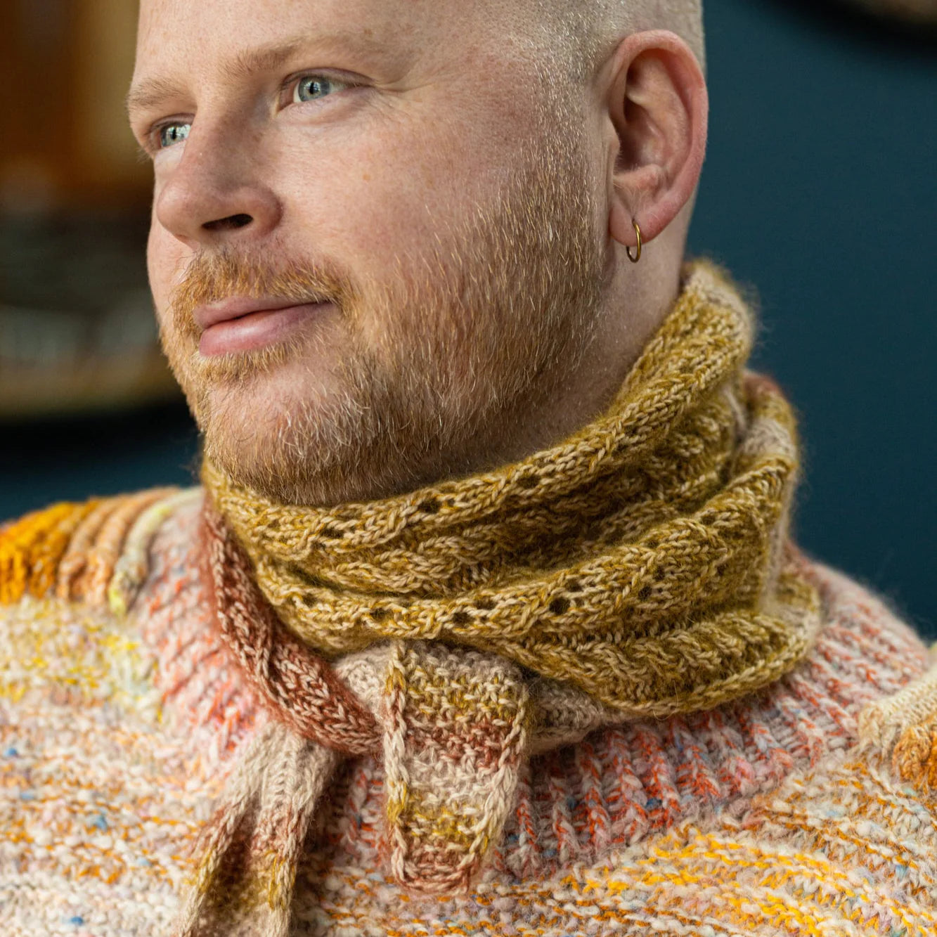 Glowhair Frost Scarflette knitting pattern by Stephen West featured in August Maker’s Club at That Yarn Place Samford