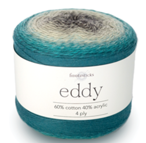 Fiddlesticks Eddy 4ply cotton blend gradient yarn ball