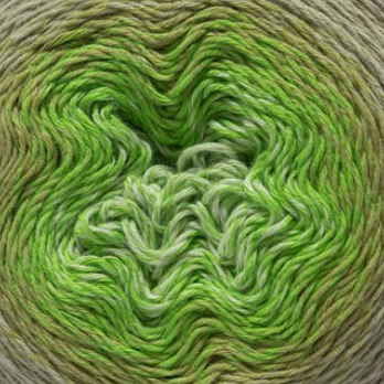 Vibrant colour blend Fiddlesticks Eddy 4ply yarn ball – 60% cotton for smooth texture.