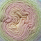 Fiddlesticks Eddy 4ply cotton blend gradient yarn ball pink green yellow