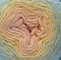 Close-up of Fiddlesticks Eddy 4ply fingering weight yarn in vibrant colour gradient