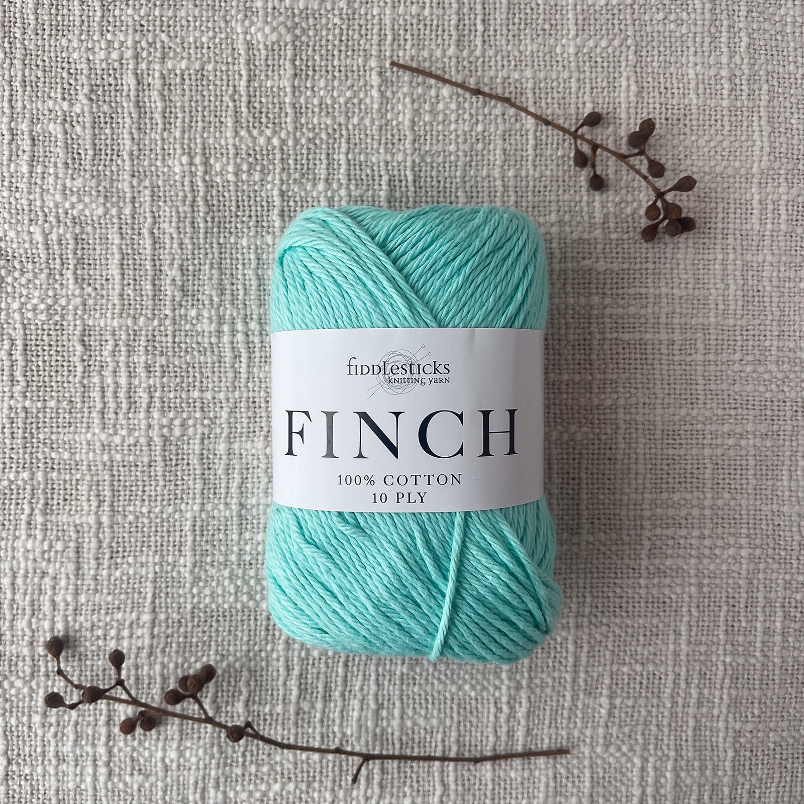 Fiddlesticks Finch 10 Ply Cotton Yarn – colour Aqua (6246), a quality cotton yarn for knitting and crochet. Order online with quick dispatch.