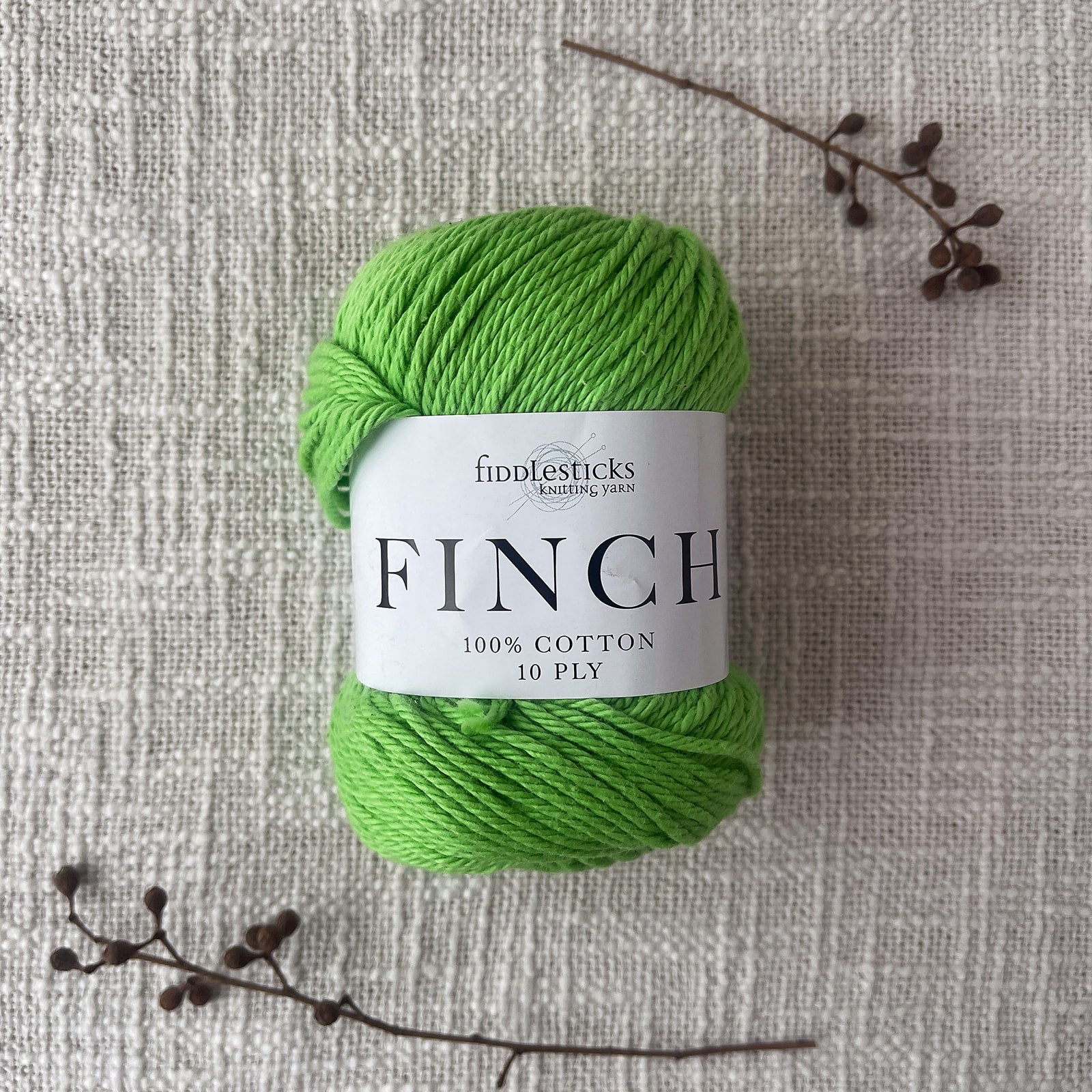 Fiddlesticks Finch 10 Ply Cotton Yarn – colour Mint (6242), a quality cotton yarn for knitting and crochet. Order online with quick dispatch.