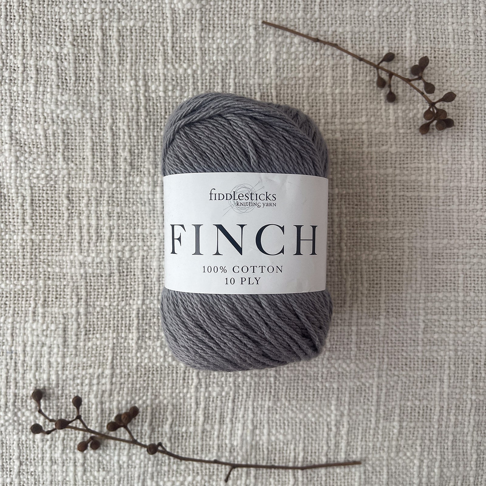 Fiddlesticks Finch 10 Ply Cotton Yarn in Denim (6220) – soft 100% cotton yarn perfect for knitting and crochet, available at That Yarn Place.