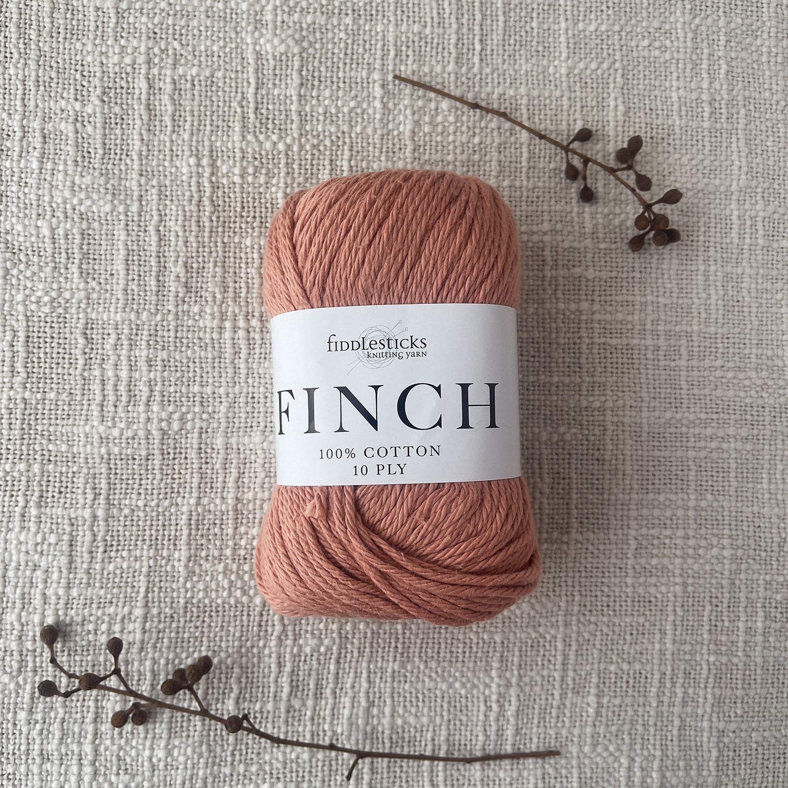 Fiddlesticks Finch 10 Ply Cotton Yarn in Rose (6217) – soft 100% cotton yarn perfect for knitting and crochet, available at That Yarn Place.