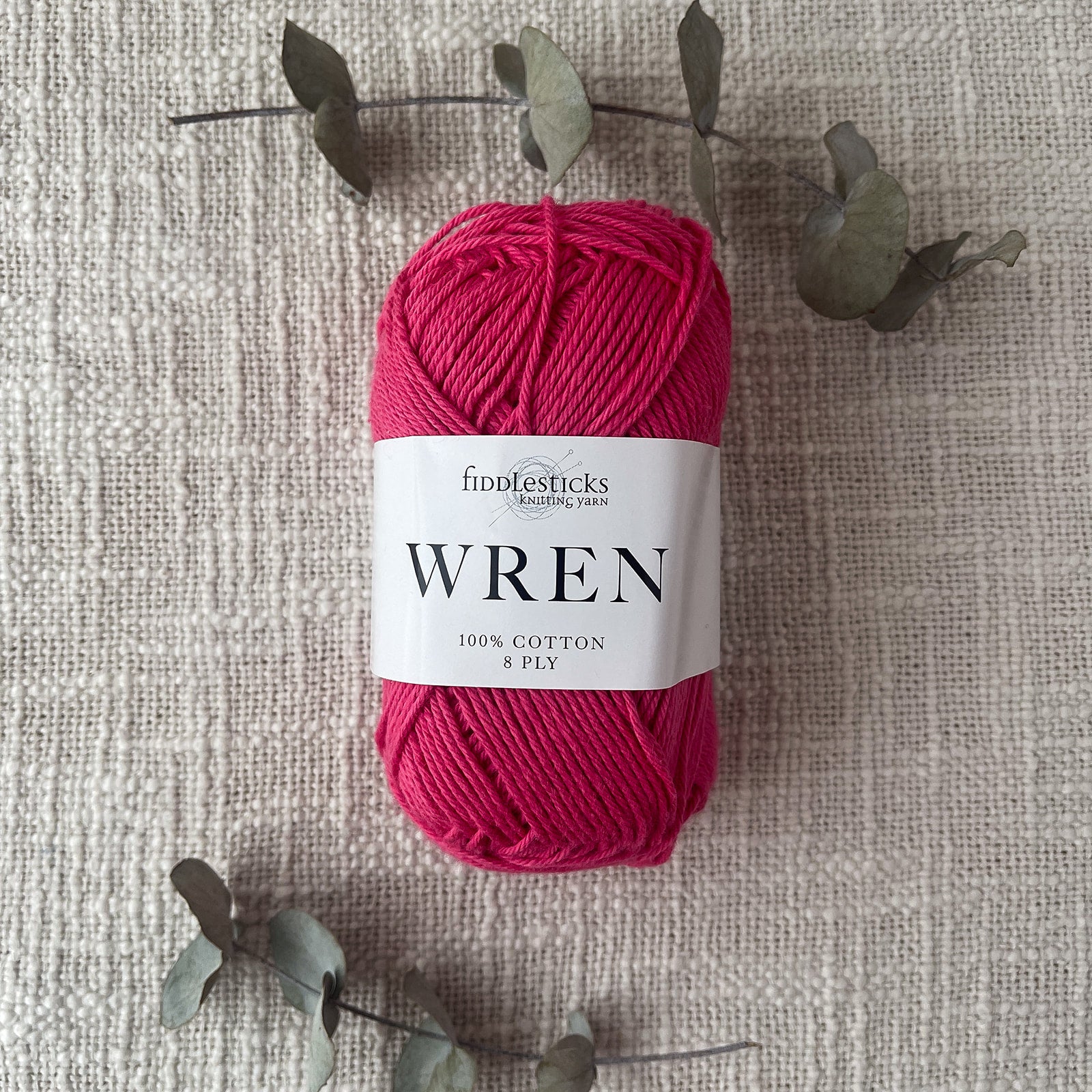 Fiddlesticks Wren 8 Ply Cotton Yarn in Rouge colour (shade W013) – 100% cotton yarn for knitting and crochet, available at That Yarn Place. Fast shipping Australia wide.