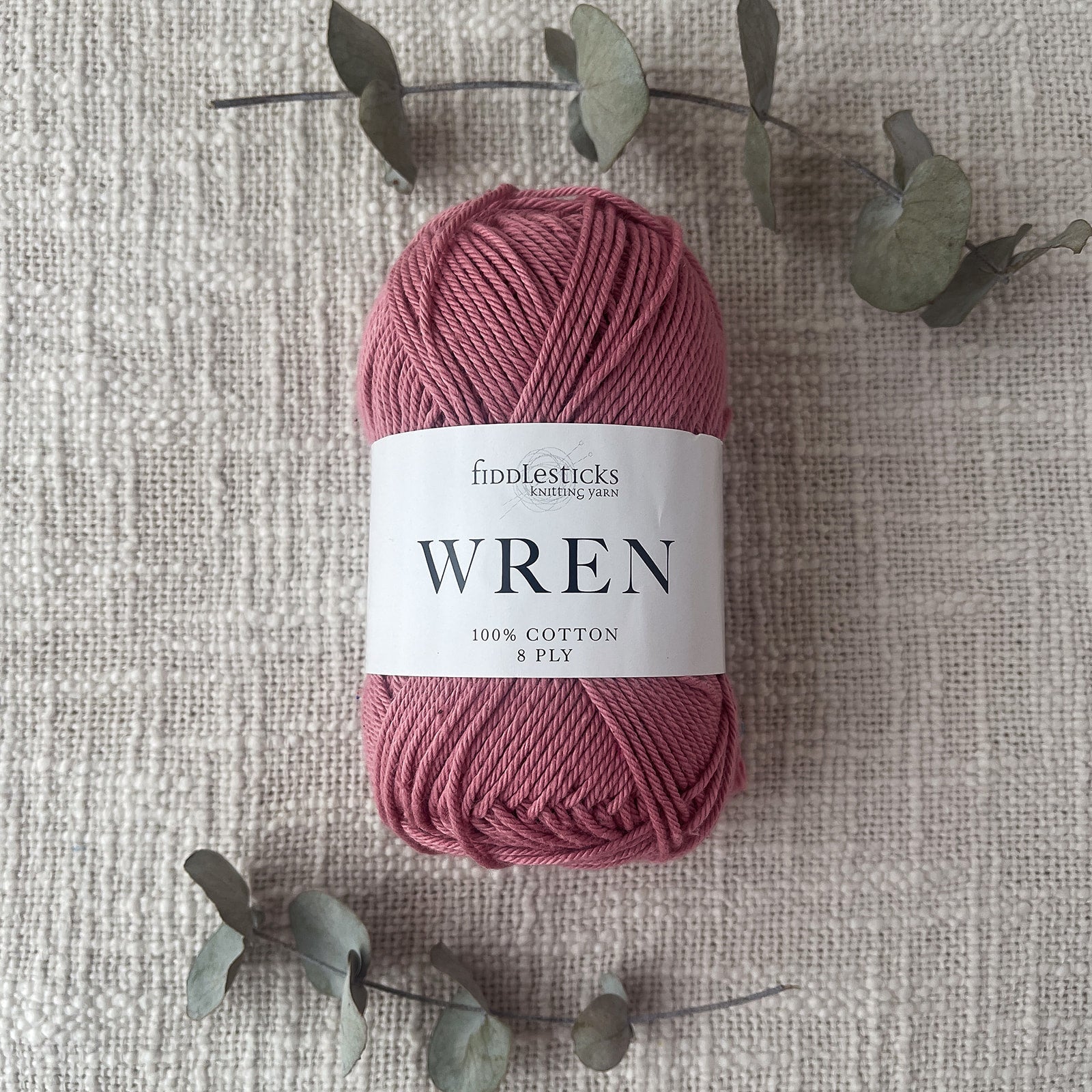 Fiddlesticks Wren 8 Ply Cotton Yarn in Musk colour (shade W014) – 100% cotton yarn for knitting and crochet, available at That Yarn Place. Fast Shipping Australia and New Zealand.
