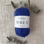 Fiddlesticks Wren 8 Ply Cotton Yarn in Cobalt colour (shade W043) – 100% cotton yarn for knitting and crochet, available at That Yarn Place.