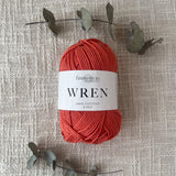 Fiddlesticks Wren 8 Ply Cotton Yarn in Coral colour (shade W016) – 100% cotton yarn for knitting and crochet, available at That Yarn Place. Same day despatch on orders placed by 2pm.