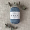 Fiddlesticks Wren 8 Ply Cotton Yarn in Denim colour (shade W025) – 100% cotton yarn for knitting and crochet, available at That Yarn Place. Fast shipping Australia wide.