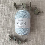 Fiddlesticks Wren 8 Ply Cotton Yarn in Ice Blue colour (shade W023) – 100% cotton yarn for knitting and crochet, available at That Yarn Place.