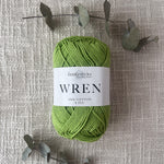 Fiddlesticks Wren 8 Ply Cotton Yarn in Leaf colour (shade W035) – 100% cotton yarn for knitting and crochet, available at That Yarn Place.