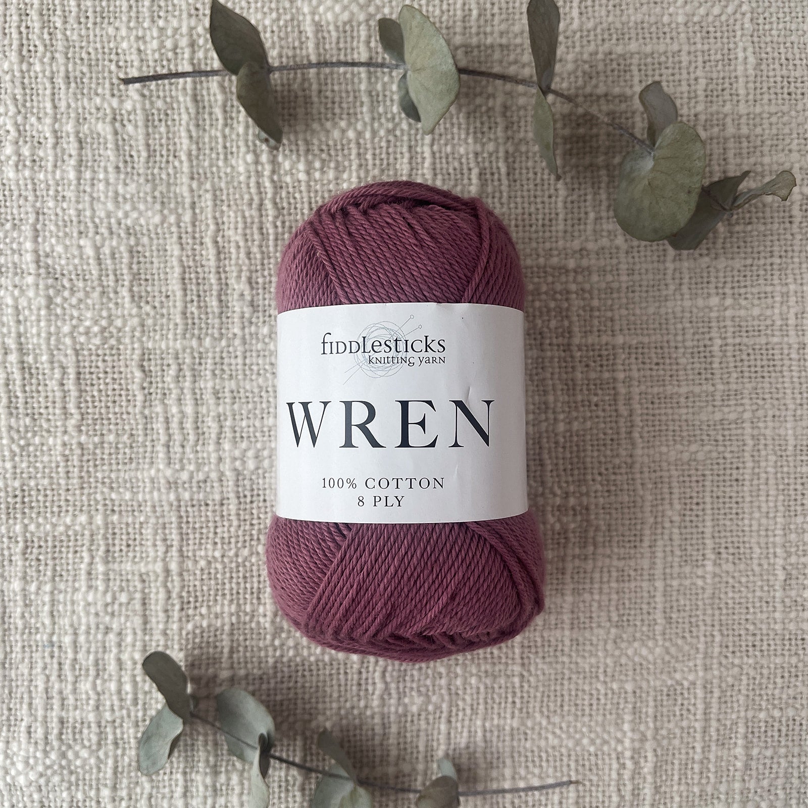 Fiddlesticks Wren 8 Ply Cotton Yarn in Mulber colour (shade W030) – 100% cotton yarn for knitting and crochet, available at That Yarn Place. Fast shipping Australia wide.