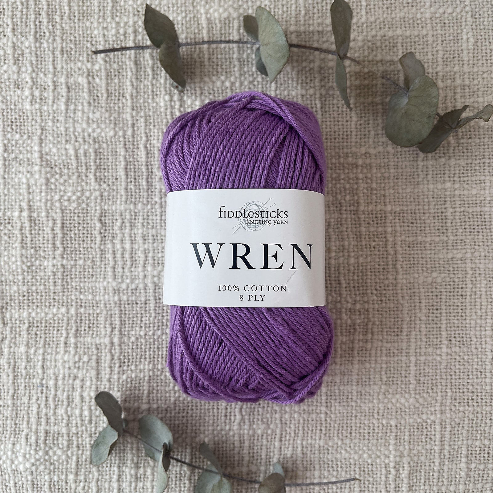 Fiddlesticks Wren 8 Ply Cotton Yarn in Quartz colour (shade W029) – 100% cotton yarn for knitting and crochet, available at That Yarn Place.