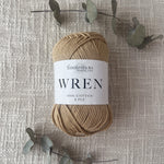Fiddlesticks Wren 8 Ply Cotton Yarn in Suede colour (shade W037) – 100% cotton yarn for knitting and crochet, available at That Yarn Place.
