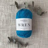 Fiddlesticks Wren 8 Ply Cotton Yarn in Turquoise colour (shade W045) – 100% cotton yarn for knitting and crochet, available at That Yarn Place. Fast shipping Australia wide.
