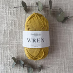 Fiddlesticks Wren 8 Ply Cotton Yarn in Banana colour (shade W005) – 100% cotton yarn for knitting and crochet, available at That Yarn Place.
