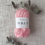 Fiddlesticks Wren 8 Ply Cotton Yarn in Peony colour (shade W009) – 100% cotton yarn for knitting and crochet, fast shipping Australia wide.