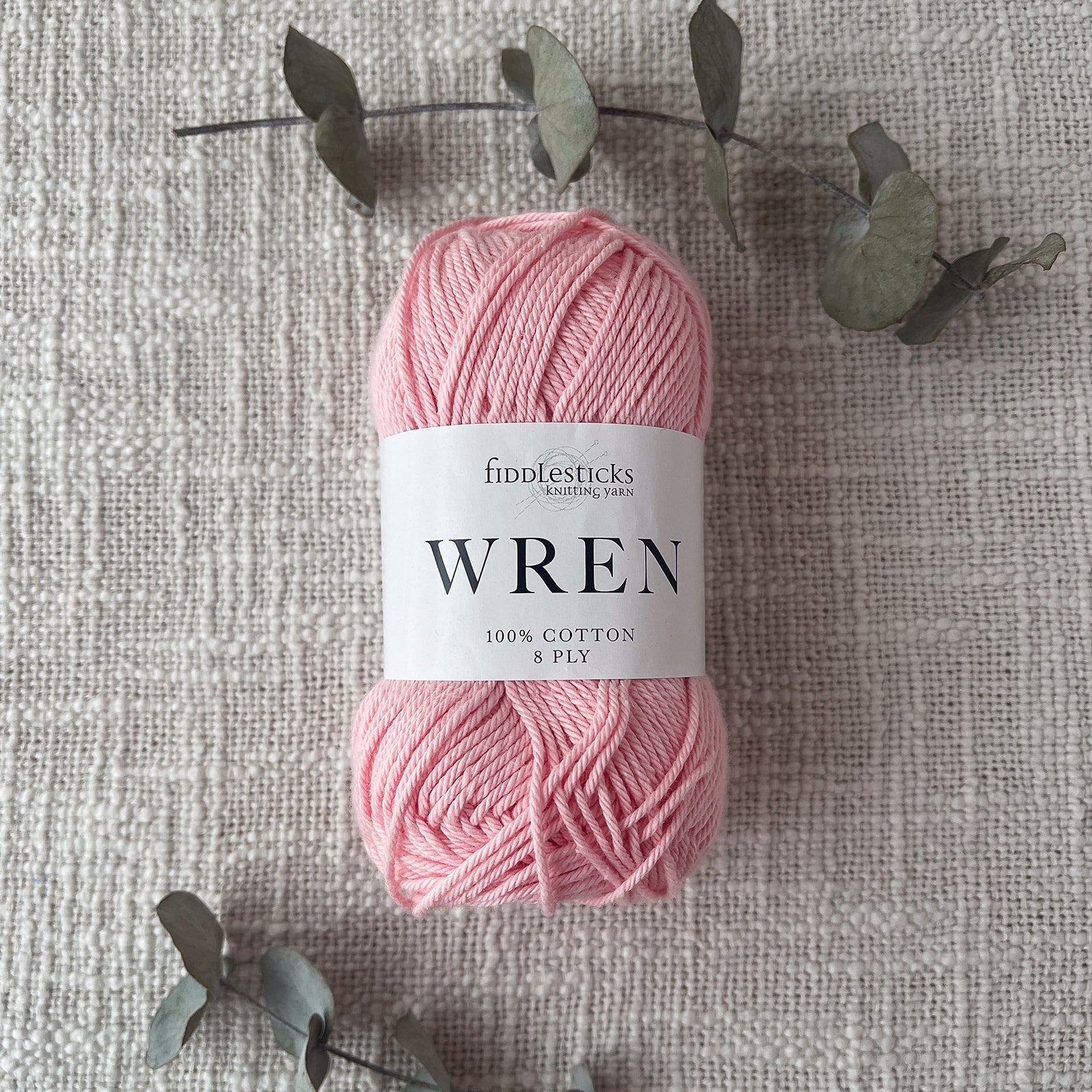 Fiddlesticks Wren 8 Ply Cotton Yarn in Peony colour (shade W009) – 100% cotton yarn for knitting and crochet, fast shipping Australia wide.