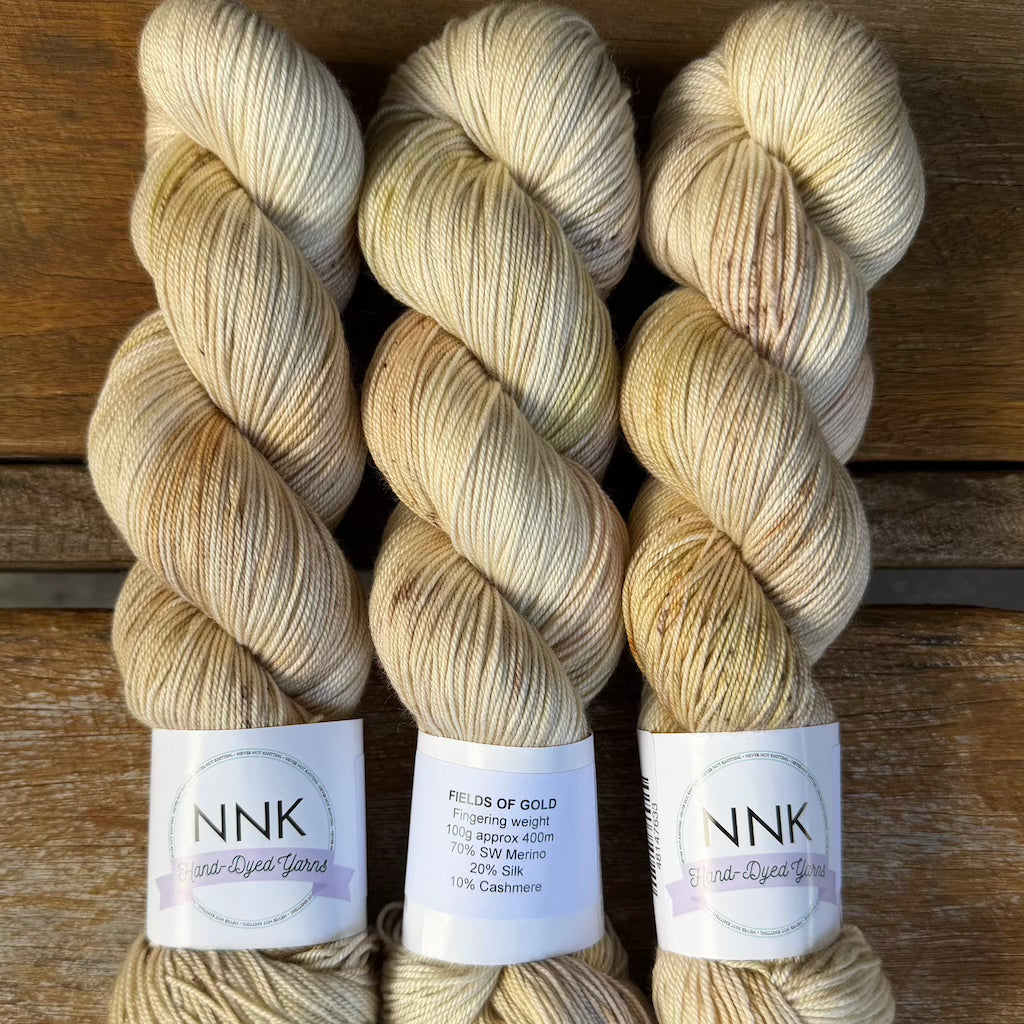 NNK Hand-Dyed Yarn - Merino Silk Cashmere Yarn - 4 ply Fingering
