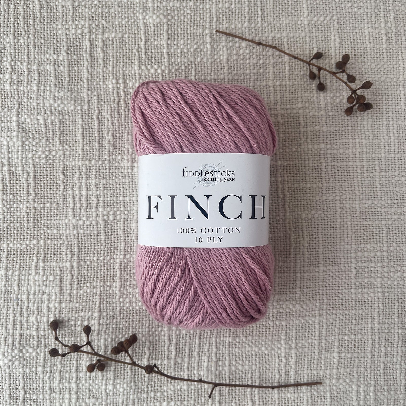 Finch 10 Ply Cotton Yarn by Fiddlesticks – shade Lilac (6212), perfect for dishcloths, homewares, and garments. Ships fast from That Yarn Place.