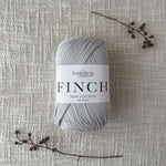 Finch by Fiddlesticks – colour Pale Grey (6233), a durable 10 ply cotton yarn ideal for crochet, knitting, and home projects.