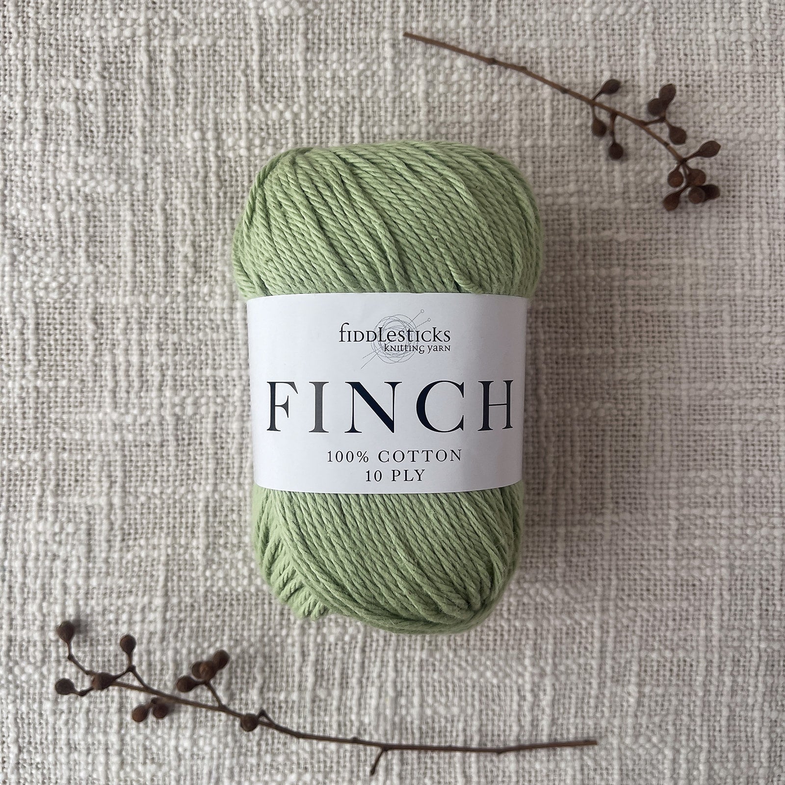 Finch by Fiddlesticks – colour Sea Foam (6244), a durable 10 ply cotton yarn ideal for crochet, knitting, and home projects.