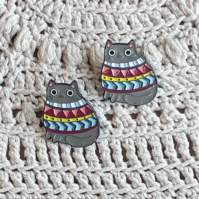 Fun Enamel Knitting Pins / Brooch