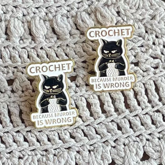 Fun Enamel Knitting Pins / Brooch