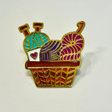 Fun Enamel Knitting Pins / Brooch