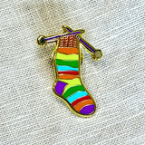 Fun Enamel Knitting Pins / Brooch
