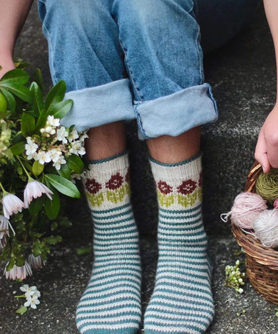 Truly Myrtle Pippi Sock pattern - DK-weight yarn