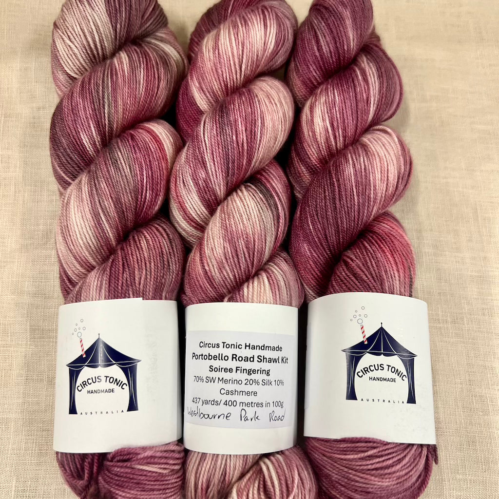 Circus Tonic Handmade Soiree Fingering Luxury Hand dyed Yarn