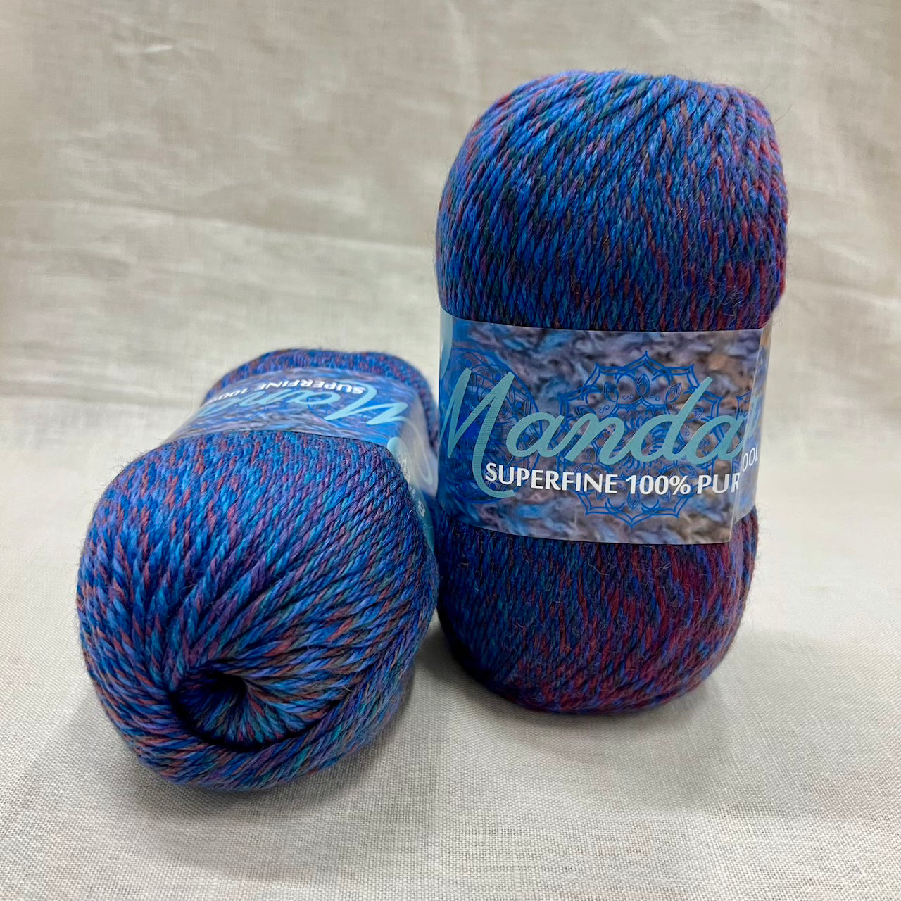 Countrywide Yarns - Mandala 8 ply/DK - 100% superfine wool - Blue/Rust/Aqua