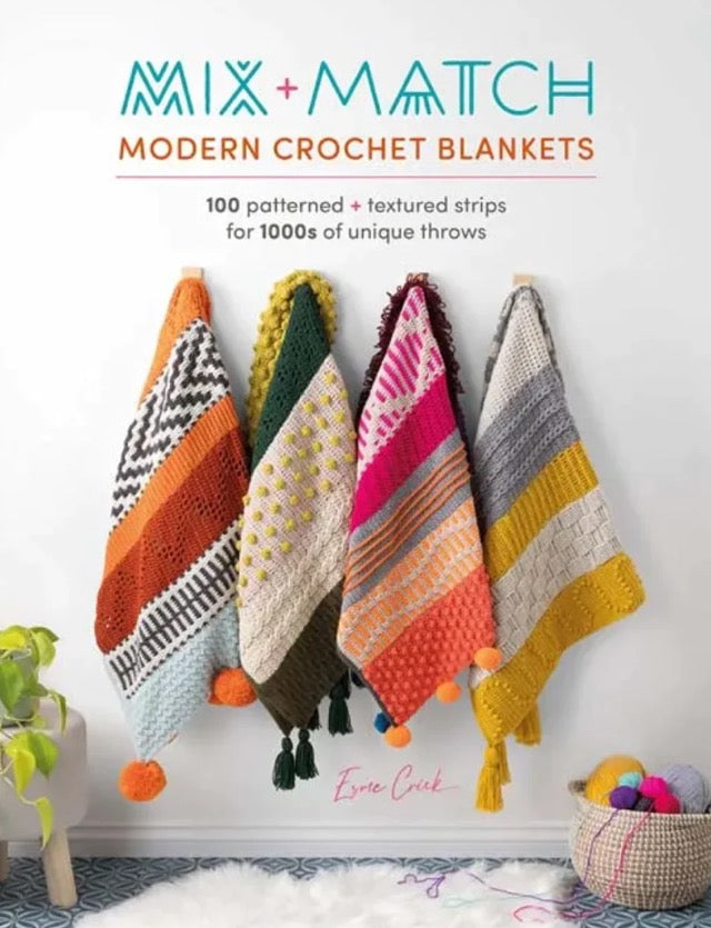 Mix & Match Modern Crochet Blankets - 100 patterned & textured strips