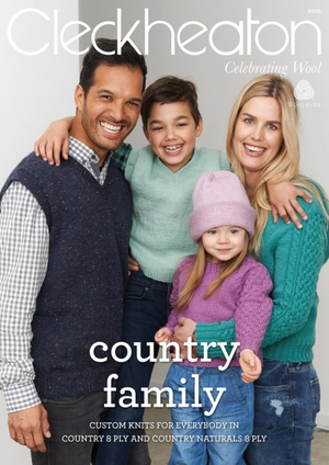 Pattern - Cleckheaton Country Family. knits for everyone in 8 Ply/DK