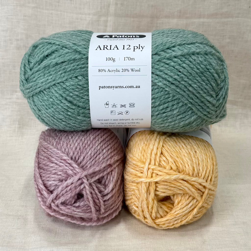 Patons Aria - 12 ply Yarn - 80% Acrylic 20% Wool