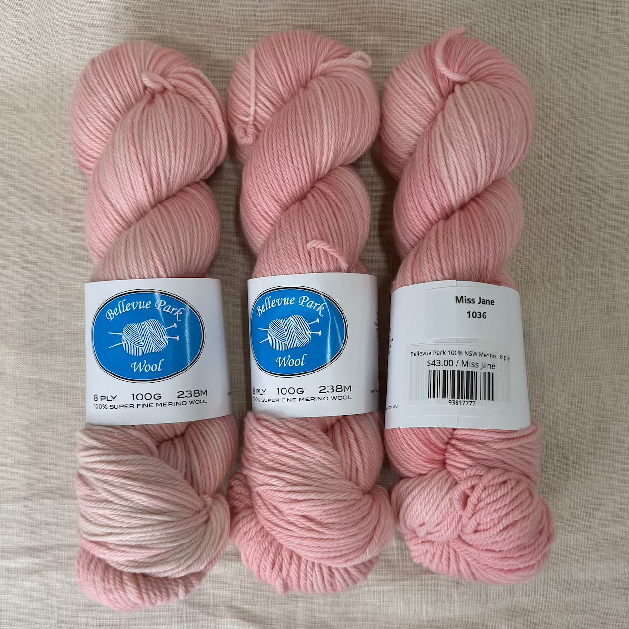 Bellevue Park 100% NSW Merino - 8 ply