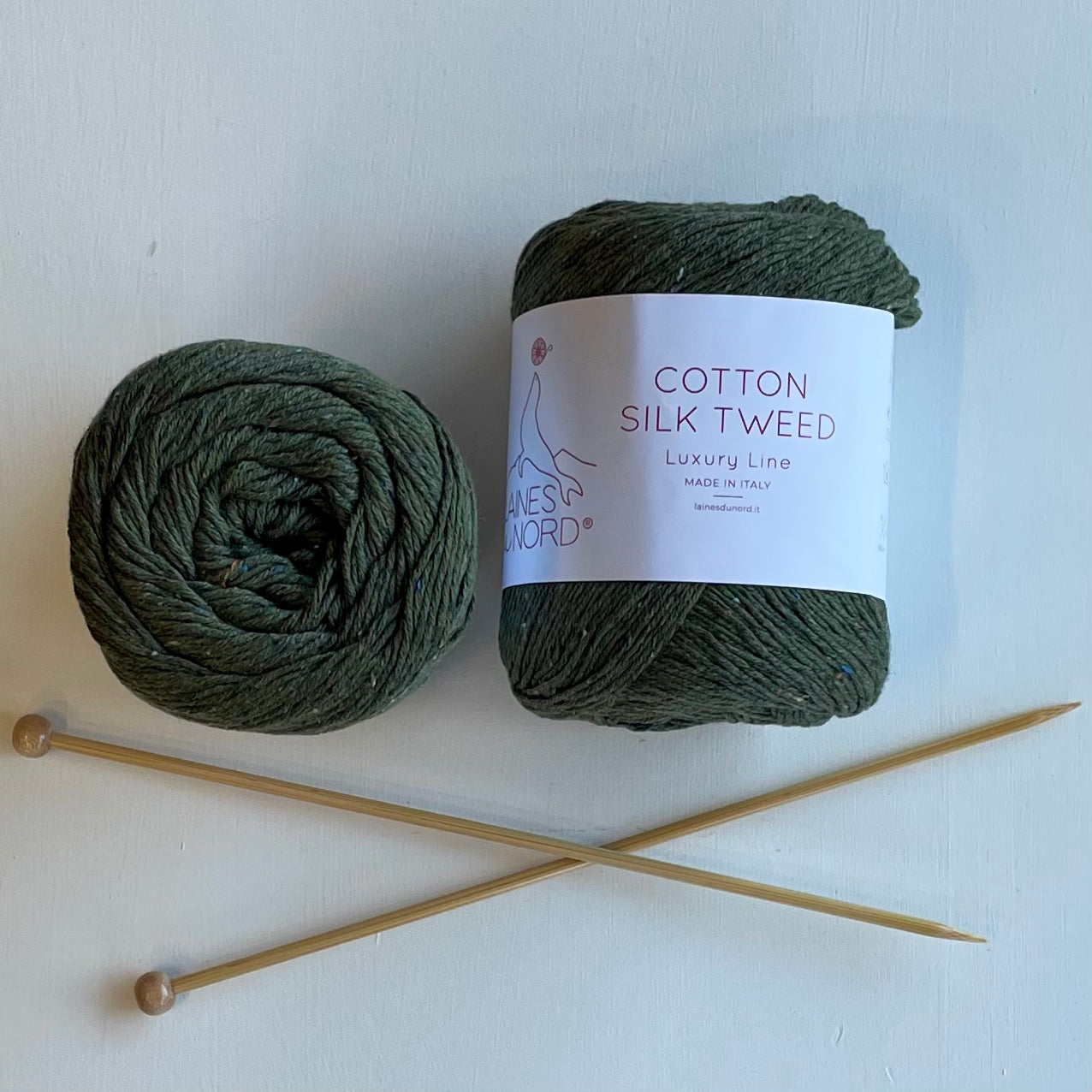 Laines du Nord Cotton Silk Tweed Luxury Yarn